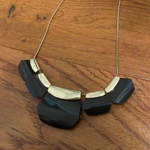 Black and gold statement necklace